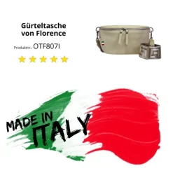 Florence Echtleder Gürteltasche Damen beige Bauchtasche Jugend OTF807I