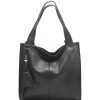 Florence Echtleder Hobo Bag Damen schwarz OTF155S