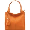 Florence Echtleder Hobo Bag Damen orange OTF155O