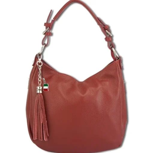 Florence Echtleder Hobo Bag Damen dunkelrot OTF134R
