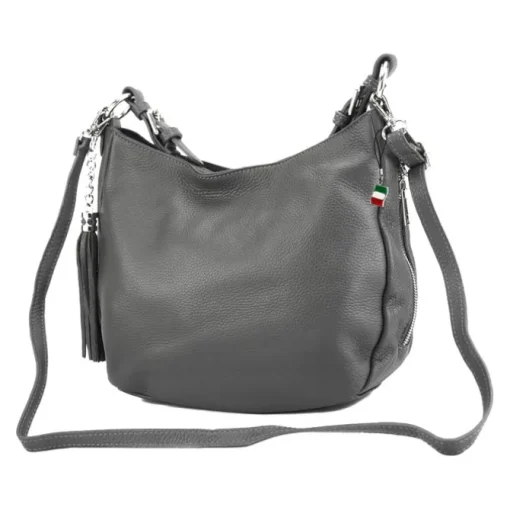 Florence Echtleder Hobo Bag Damen grau OTF134K
