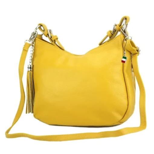 Florence Echtleder Hobo Bag Damen gelb OTF134Y