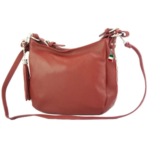 Florence Echtleder Hobo Bag Damen dunkelrot OTF134R