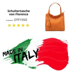 Florence Echtleder Hobo Bag Damen orange OTF155O