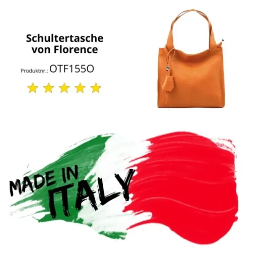 Florence Echtleder Hobo Bag Damen orange OTF155O