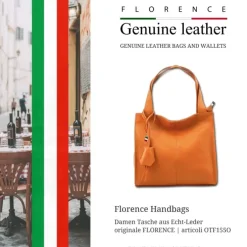 Florence Echtleder Hobo Bag Damen orange OTF155O
