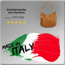 Florence Echtleder Hobo Bag Damen tan braun OTF134N