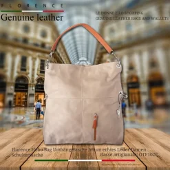 Florence Hobo Bag braun echtes Leder Damen OTF102C