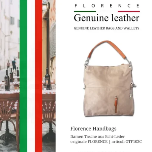 Florence Hobo Bag braun echtes Leder Damen OTF102C