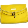 Florence 2in1 Damen Clutch echtes Leder Tasche gelb OTF803Y