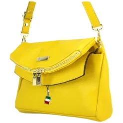 Florence 2in1 Damen Clutch echtes Leder Tasche gelb OTF803Y