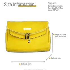 Florence 2in1 Damen Clutch echtes Leder Tasche gelb OTF803Y