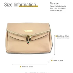 Florence 2in1 Damen Clutch echtes Leder Tasche rosa OTF803A