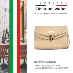 Florence 2in1 Damen Clutch echtes Leder Tasche rosa OTF803A