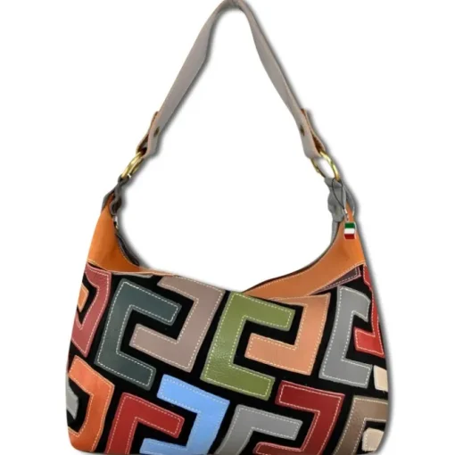 Florence ital. Damen Shopper Echtleder Patchwork OTM101T