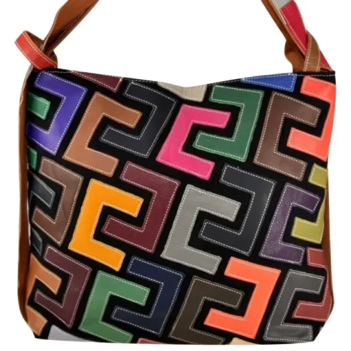 Florence ital. Damen Shopper Echtleder Patchwork OTM101U