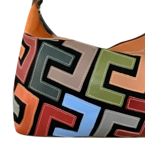 Florence ital. Damen Shopper Echtleder Patchwork OTM101T