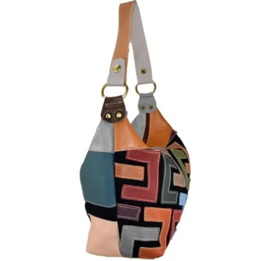 Florence ital. Damen Shopper Echtleder Patchwork OTM101T