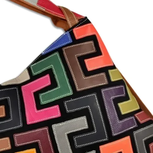 Florence ital. Damen Shopper Echtleder Patchwork OTM101U