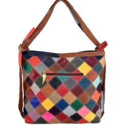 Florence ital. Damen Shopper Echtleder Patchwork OTM101U