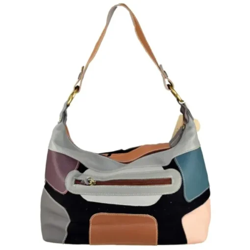 Florence ital. Damen Shopper Echtleder Patchwork OTM101T