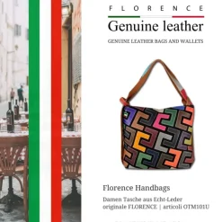Florence ital. Damen Shopper Echtleder Patchwork OTM101U