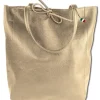 Florence ital. Shopper Echtleder Damen Business taupe OTM107N
