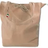 Florence ital. Shopper Echtleder Damen Business altrosa OTM107A