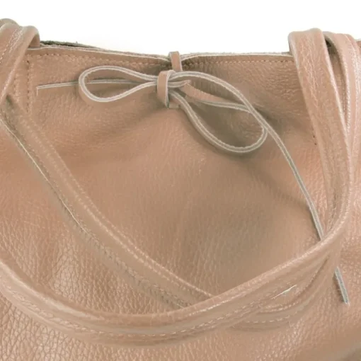 Florence ital. Shopper Echtleder Damen Business altrosa OTM107A