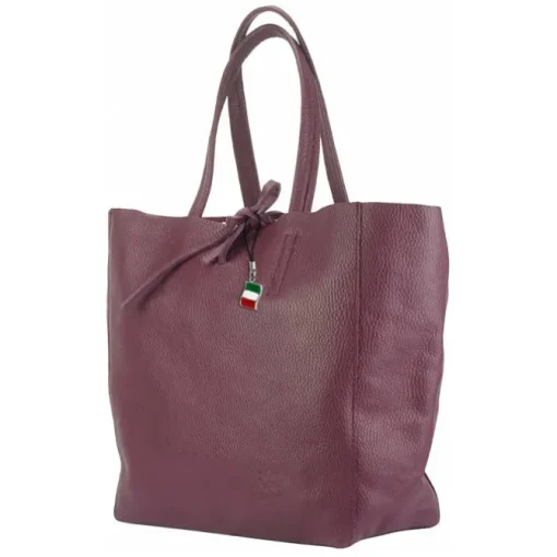 Florence ital. Shopper Echtleder Damen Business bordeaux OTF112D