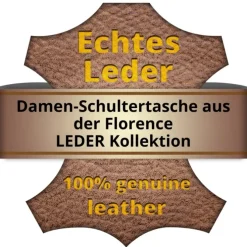 Florence ital. Shopper Echtleder Damen Business pink OTF112P