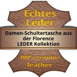 Florence ital. Shopper Echtleder Damen Business rot OTF112R