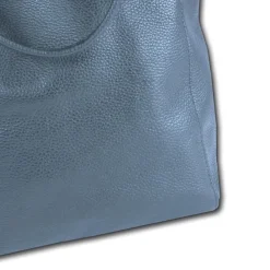 Florence ital. Shopper Echtleder Damen Business blau OTM107B