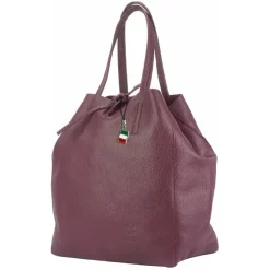 Florence ital. Shopper Echtleder Damen Business bordeaux OTF112D