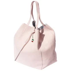 Florence ital. Shopper Echtleder Damen Business rosa OTF112A