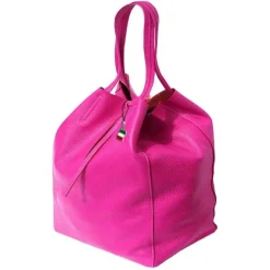 Florence ital. Shopper Echtleder Damen Business pink OTF112P