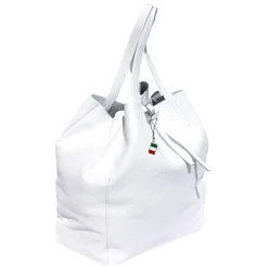 Florence ital. Shopper Echtleder Damen Business weiß OTF112W