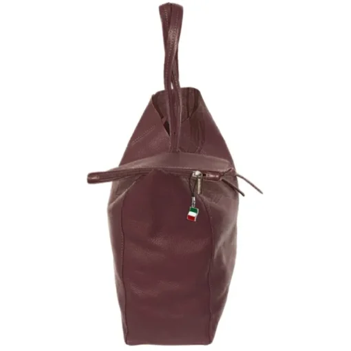 Florence ital. Shopper Echtleder Damen Business bordeaux OTF112D