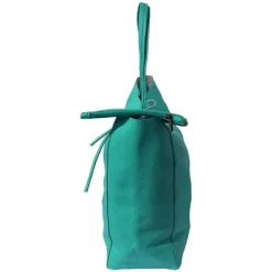 Florence ital. Shopper Echtleder Damen Business türkis OTF112T