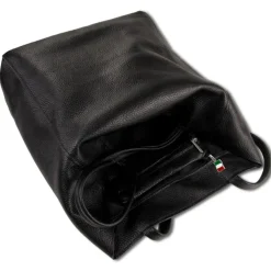 Florence ital. Shopper Echtleder Damen Business schwarz OTM107S