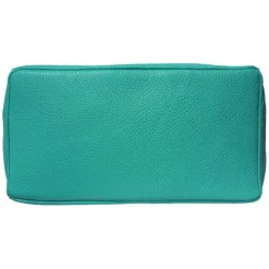 Florence ital. Shopper Echtleder Damen Business türkis OTF112T