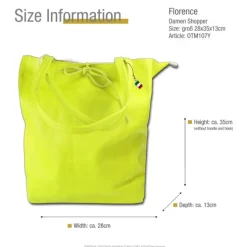Florence ital. Shopper Echtleder Damen Business gelbgrün OTM107Y