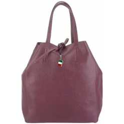 Florence ital. Shopper Echtleder Damen Business bordeaux OTF112D