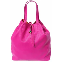 Florence ital. Shopper Echtleder Damen Business pink OTF112P