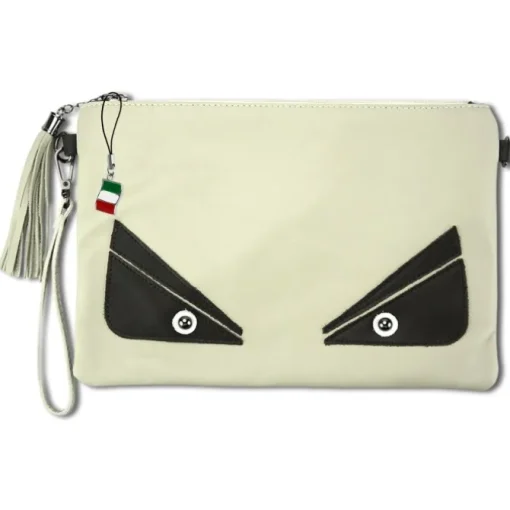 Florence Jugend Handgelenktasche Tasche Echtleder beige OTF805W