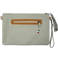 Florence Jugend Handgelenktasche Tasche Echtleder grau OTF805K