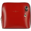 Florence Mini Damen Handtasche echtes Leder rot schwarz OTF109R