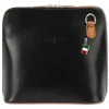 Florence Mini Damen Handtasche echtes Leder schwarz braun OTF109F