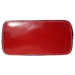 Florence Mini Damen Handtasche echtes Leder schwarz rot OTF109S
