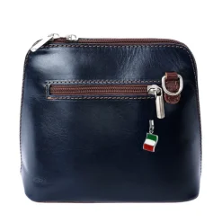 Florence Mini Damen Handtasche echtes Leder blau, braun OTF109B